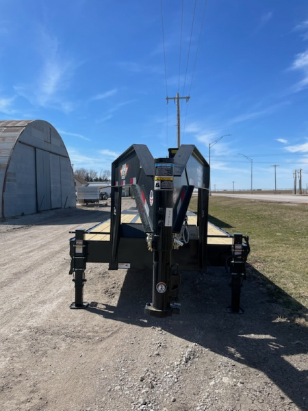 New 2026 H&H Trailers 102x25+5 HD Low Profile Dovetail Super Deluxe Ramps Gooseneck 22.5K Equipment Trailer