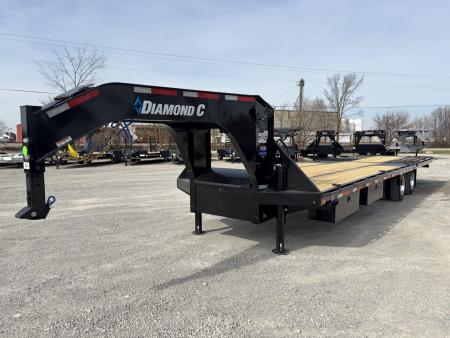 New 2026 Diamond C Trailers FMAX212L32X102HDT (32' X 102 ) 25.9K (Pacesetter Ed.) Hydraulic Dovetail Flatbed Trailer