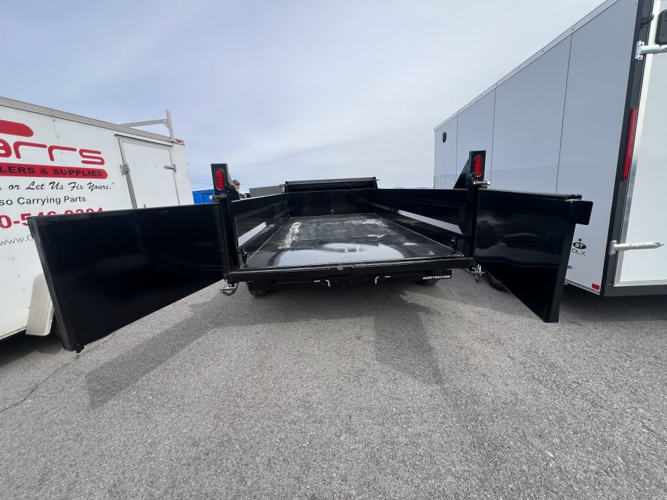 New 2026 Sure-Trac HD Low Profile 7X14 14K Scissor Lift Dump Trailer