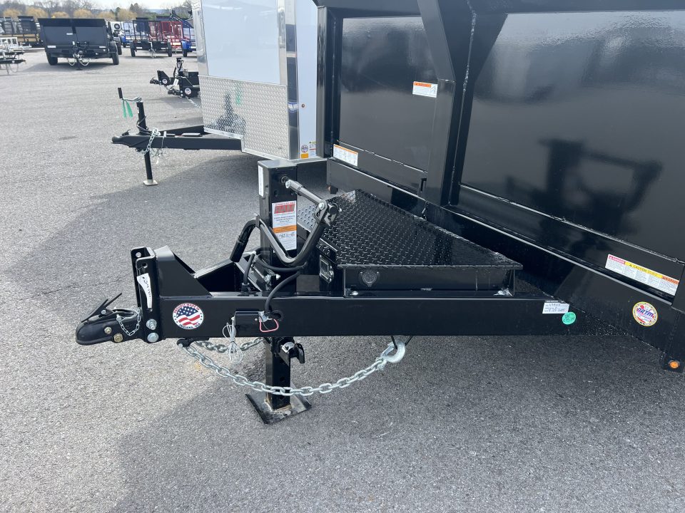 New 2026 Sure-Trac HD Low Profile 7X14 14K Scissor Lift Dump Trailer