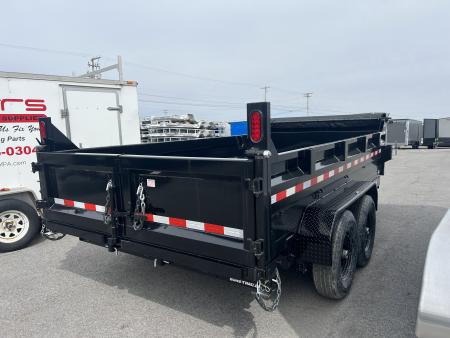 New 2026 Sure-Trac HD Low Profile 7X14 14K Scissor Lift Dump Trailer