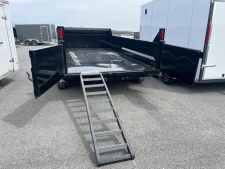 New 2026 Sure-Trac HD Low Profile 7X14 14K Scissor Lift Dump Trailer