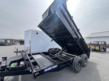 New 2026 Sure-Trac HD Low Profile 7X14 14K Scissor Lift Dump Trailer