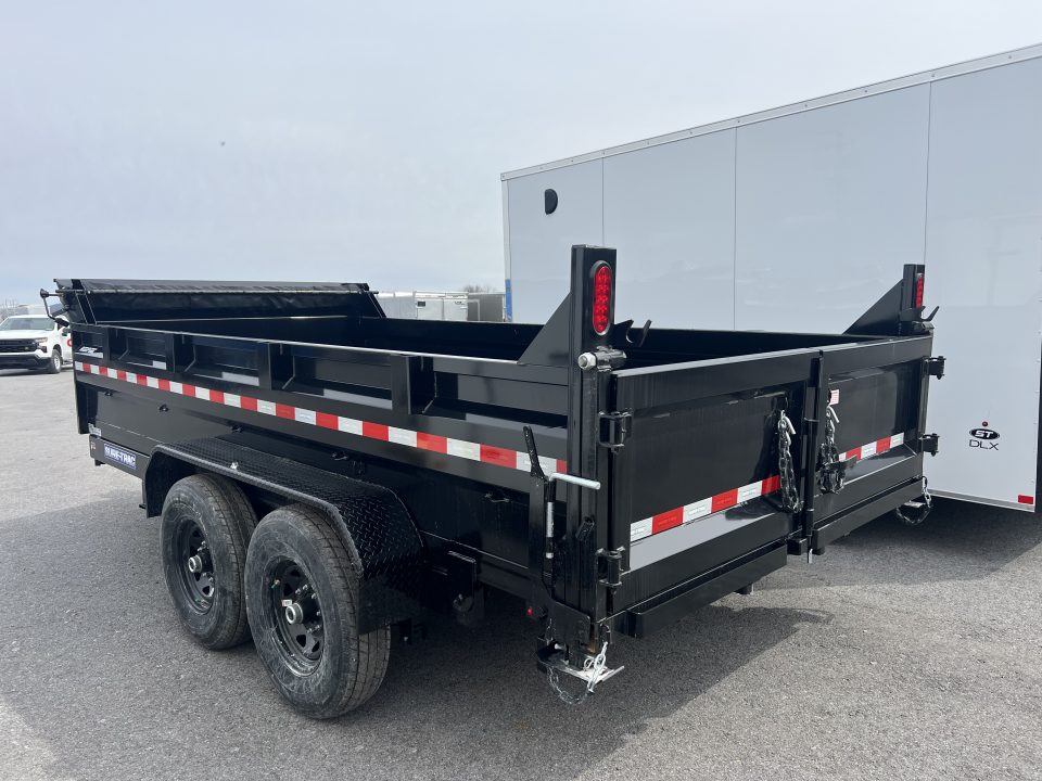 New 2026 Sure-Trac HD Low Profile 7X14 14K Scissor Lift Dump Trailer