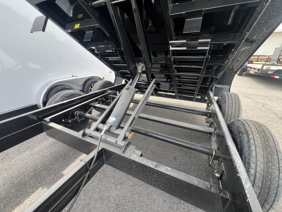 New 2026 Sure-Trac HD Low Profile 7X14 14K Scissor Lift Dump Trailer