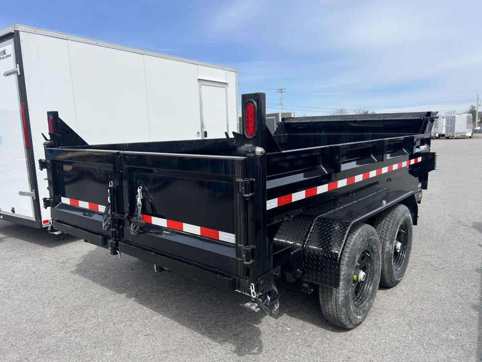 New 2026 Sure-Trac HD Low Profile 7X12 12K Scissor Lift Dump Trailer