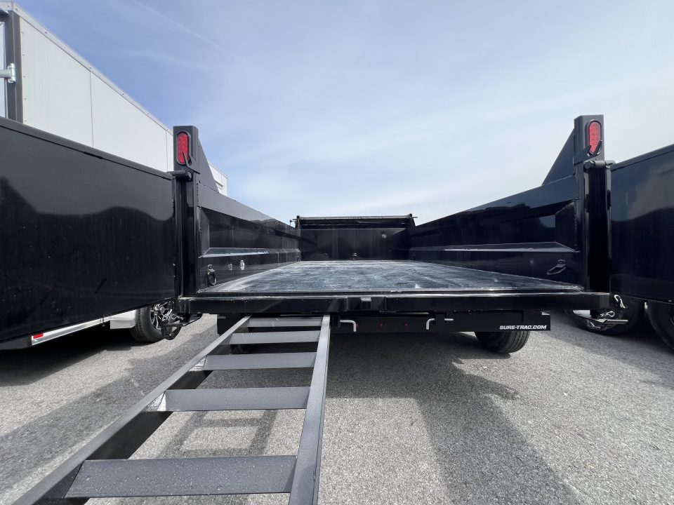 New 2026 Sure-Trac HD Low Profile 7X12 12K Scissor Lift Dump Trailer