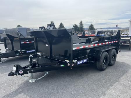New 2026 Sure-Trac HD Low Profile 7X12 12K Scissor Lift Dump Trailer