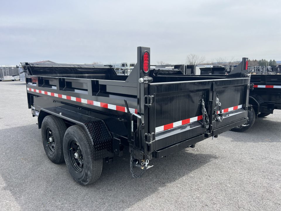 New 2026 Sure-Trac HD Low Profile 7X12 12K Scissor Lift Dump Trailer