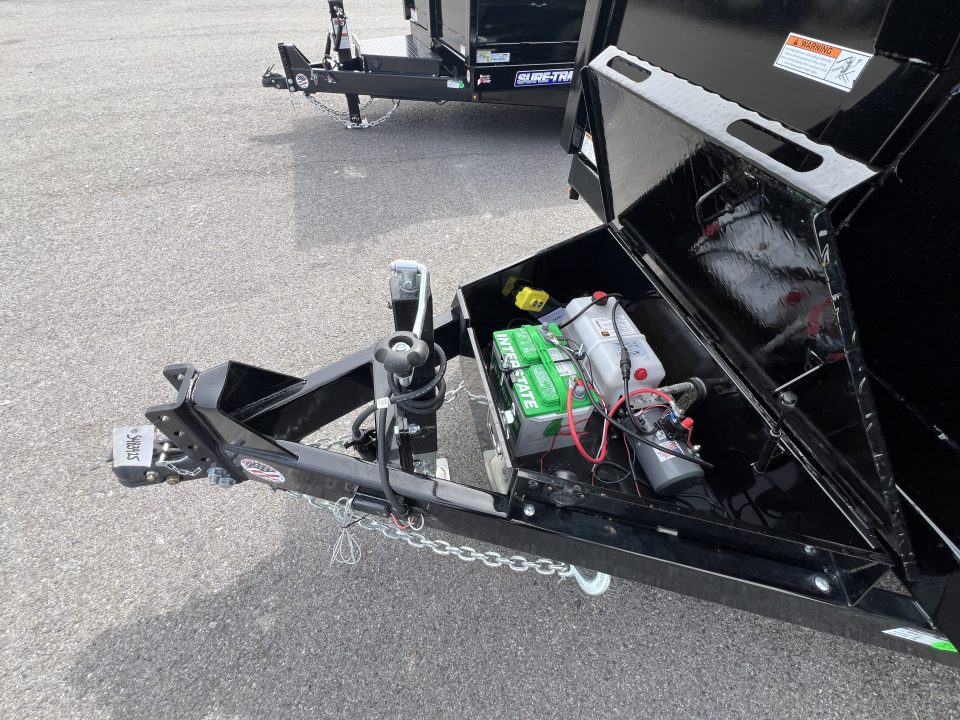 New 2026 Sure-Trac HD Low Profile 7X12 12K Scissor Lift Dump Trailer