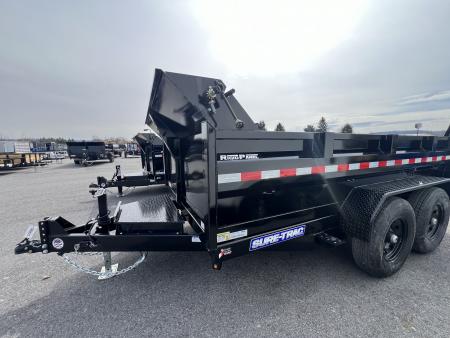 New 2026 Sure-Trac HD Low Profile 7X12 12K Scissor Lift Dump Trailer