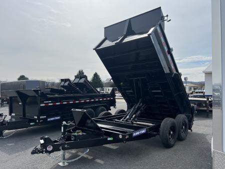 New 2026 Sure-Trac HD Low Profile 7X12 12K Scissor Lift Dump Trailer