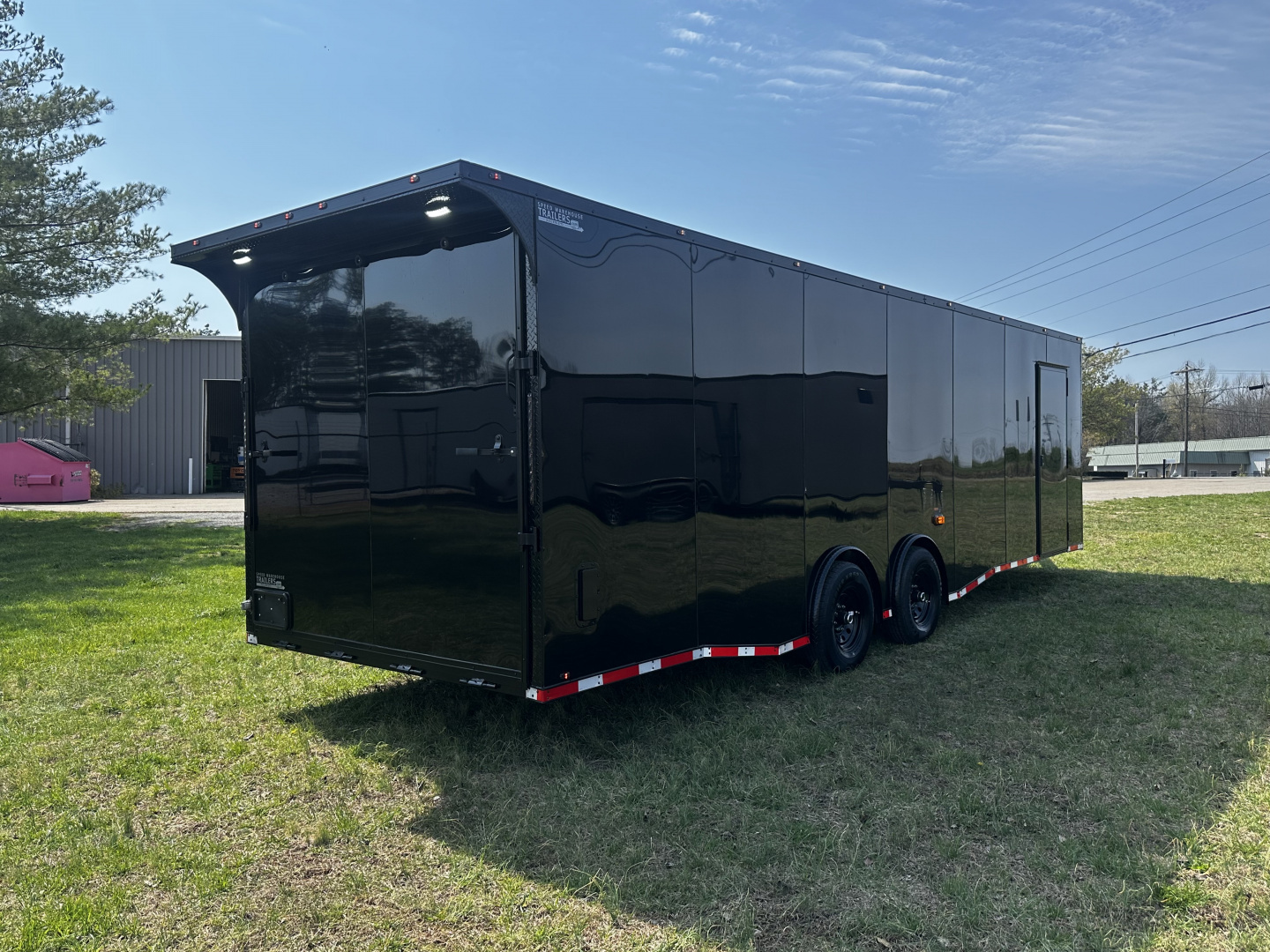 New 2026 Luxe 8.5x28 Race Trailer - Finished Interior- 7000lb Spread Torsion - Full Escape Door-Removable Fender