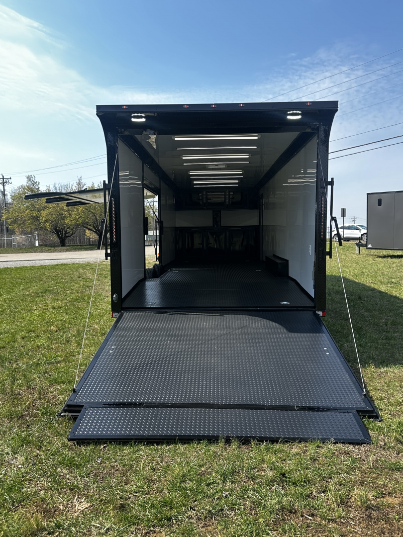 New 2026 Luxe 8.5x28 Race Trailer - Finished Interior- 7000lb Spread Torsion - Full Escape Door-Removable Fender