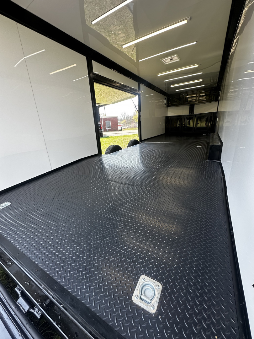 New 2026 Luxe 8.5x28 Race Trailer - Finished Interior- 7000lb Spread Torsion - Full Escape Door-Removable Fender