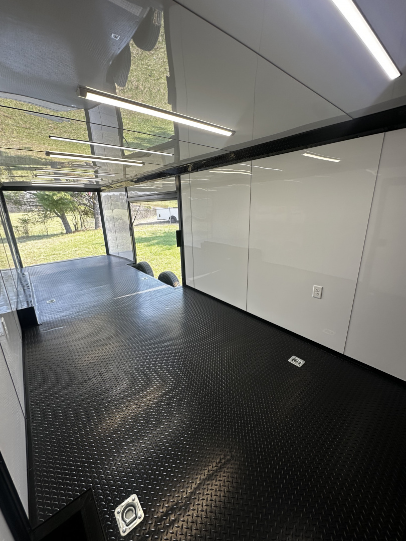 New 2026 Luxe 8.5x28 Race Trailer - Finished Interior- 7000lb Spread Torsion - Full Escape Door-Removable Fender