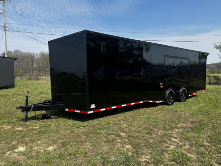 New 2026 Luxe 8.5x28 Race Trailer - Finished Interior- 7000lb Spread Torsion - Full Escape Door-Removable Fender