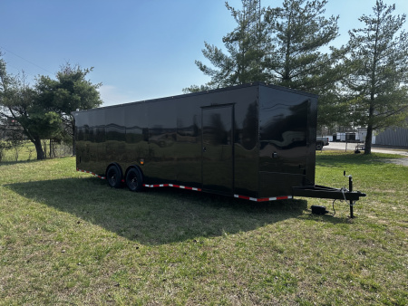 New 2026 Luxe 8.5x28 Race Trailer - Finished Interior- 7000lb Spread Torsion - Full Escape Door-Removable Fender