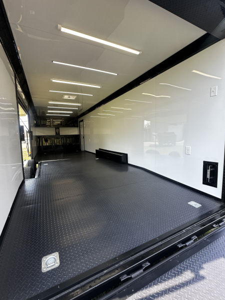 New 2026 Luxe 8.5x28 Race Trailer - Finished Interior- 7000lb Spread Torsion - Full Escape Door-Removable Fender