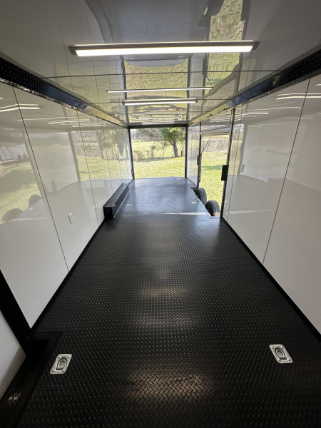 New 2026 Luxe 8.5x28 Race Trailer - Finished Interior- 7000lb Spread Torsion - Full Escape Door-Removable Fender