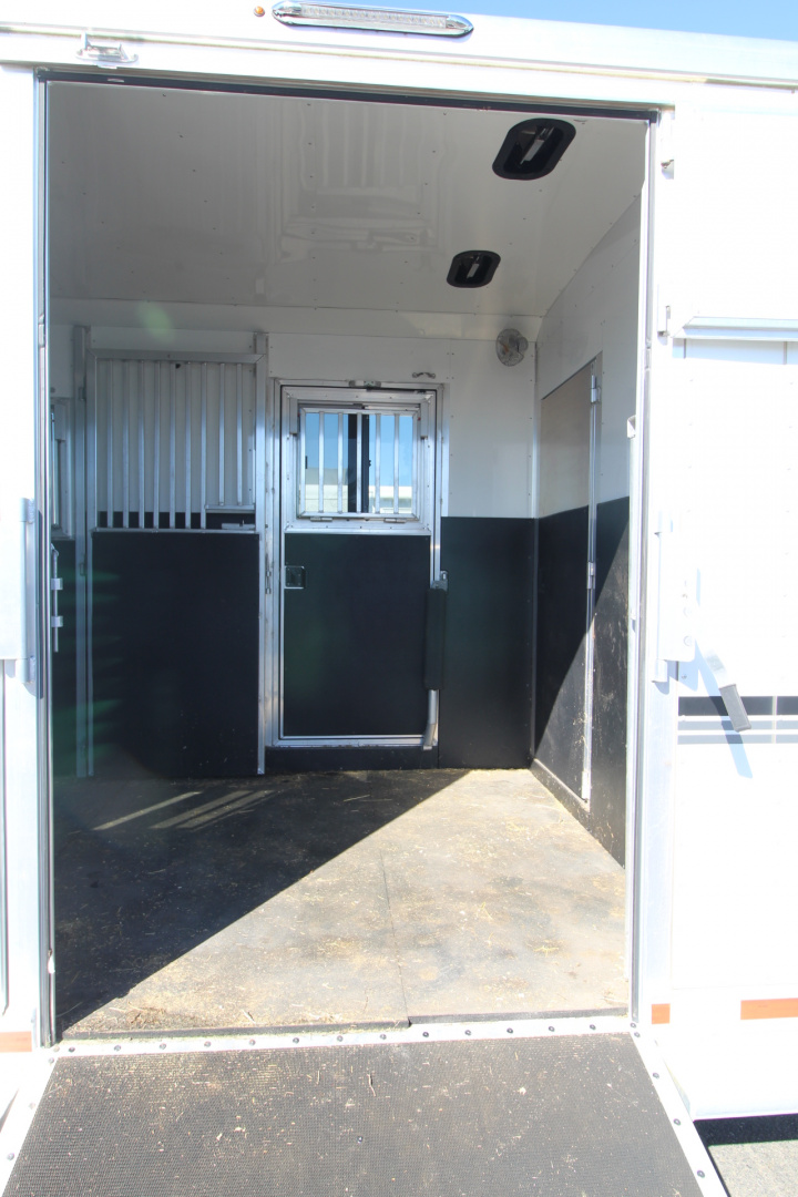 Used 2021 Adam 2+1 Horse Trailer - Straight Load & Box Stall - Side Ramp and Rear Ramp