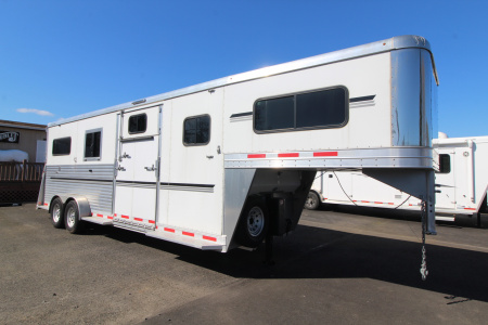 Used 2021 Adam 2+1 Horse Trailer - Straight Load & Box Stall - Side Ramp and Rear Ramp