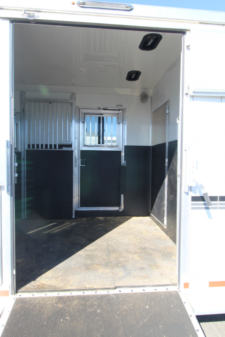 Used 2021 Adam 2+1 Horse Trailer - Straight Load & Box Stall - Side Ramp and Rear Ramp