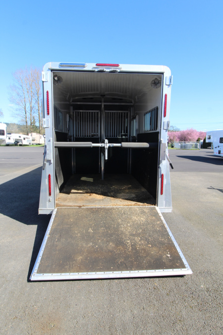 Used 2021 Adam 2+1 Horse Trailer - Straight Load & Box Stall - Side Ramp and Rear Ramp