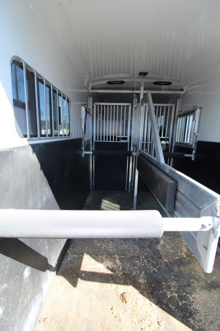 Used 2021 Adam 2+1 Horse Trailer - Straight Load & Box Stall - Side Ramp and Rear Ramp