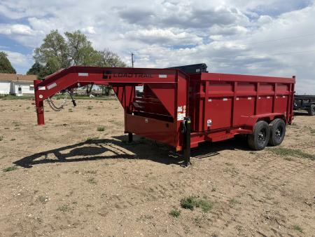 New 2026 Load Trail 7-14-4H Telescopic Gooseneck Dump W/ Hydraulic Jacks 7K Axles