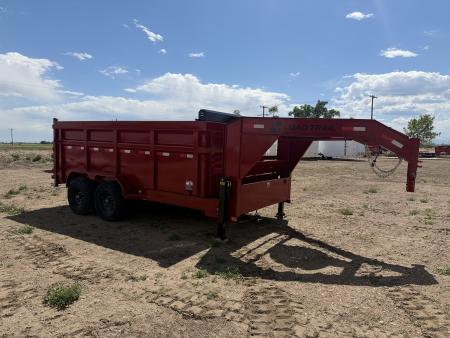 New 2026 Load Trail 7-14-4H Telescopic Gooseneck Dump W/ Hydraulic Jacks 7K Axles