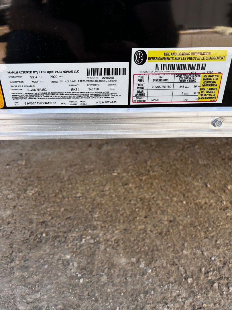 New $$ SALE $$ 2025 H&H Trailers 6X14 6'6" INTERIOR RAMP DOOR Cargo / Enclosed Trailer