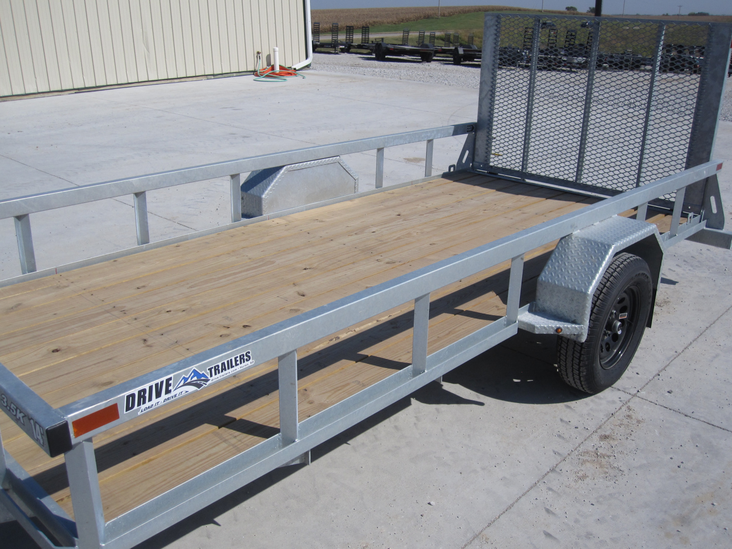 New 2026 Drive Trailers 77x14 Galvanized Utility Trailer