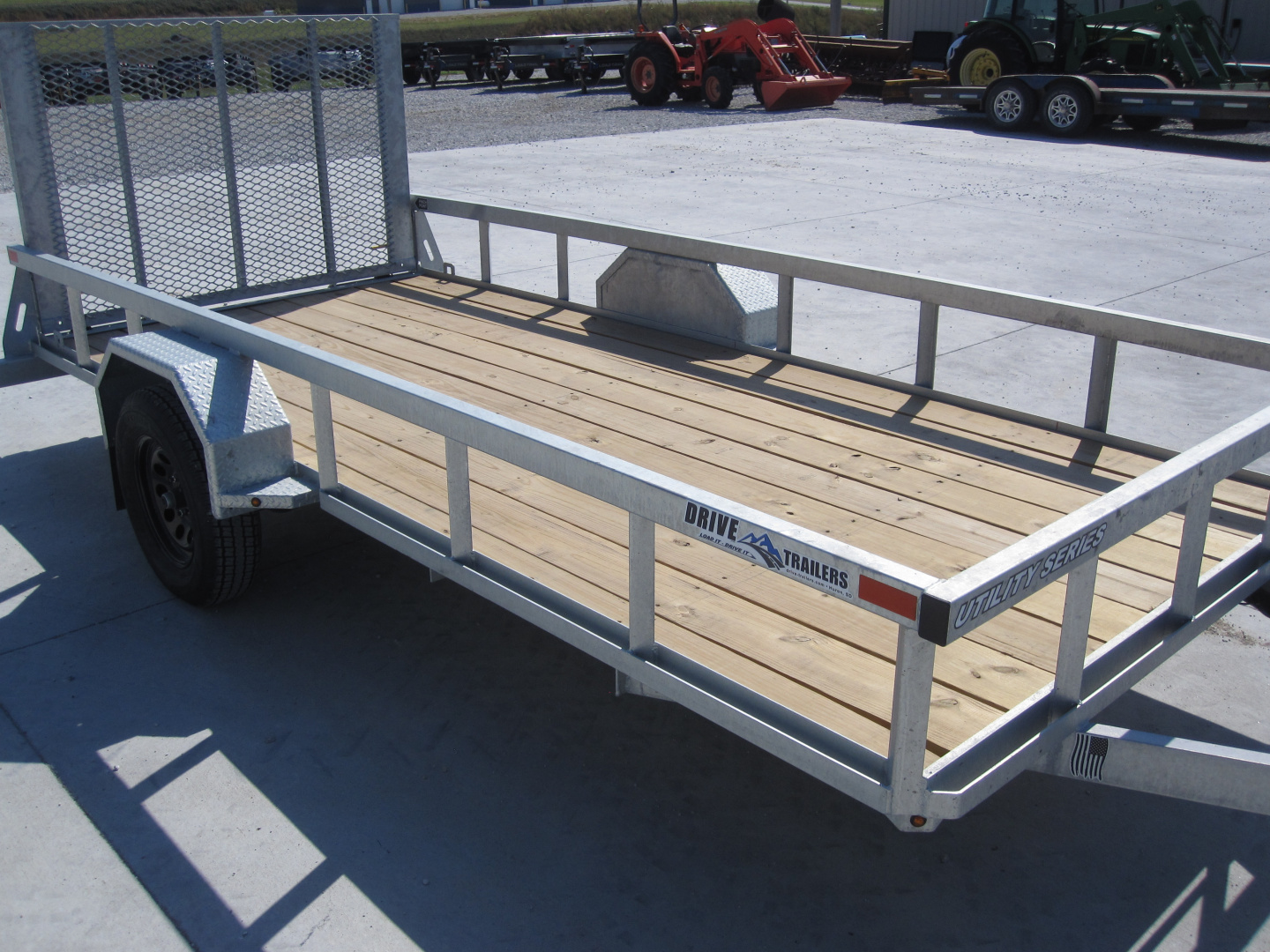 New 2026 Drive Trailers 77x14 Galvanized Utility Trailer