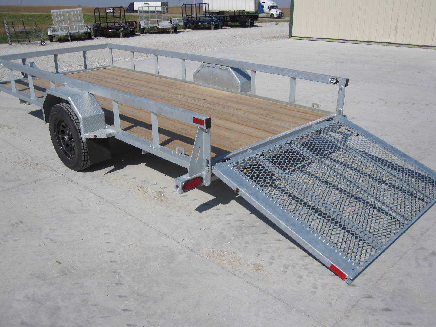 New 2026 Drive Trailers 77x14 Galvanized Utility Trailer