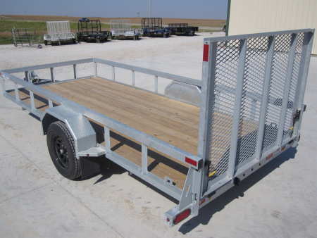 New 2026 Drive Trailers 77x14 Galvanized Utility Trailer