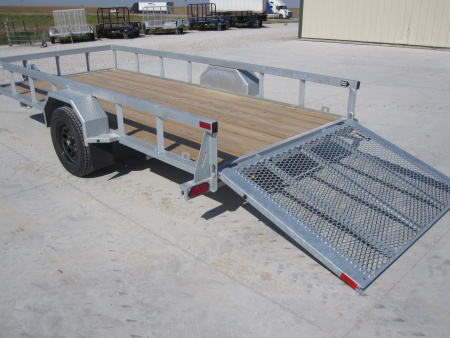 New 2026 Drive Trailers 77x14 Galvanized Utility Trailer