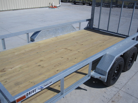 New 2026 Drive Trailers 83x14 Galvanized Utility Trailer