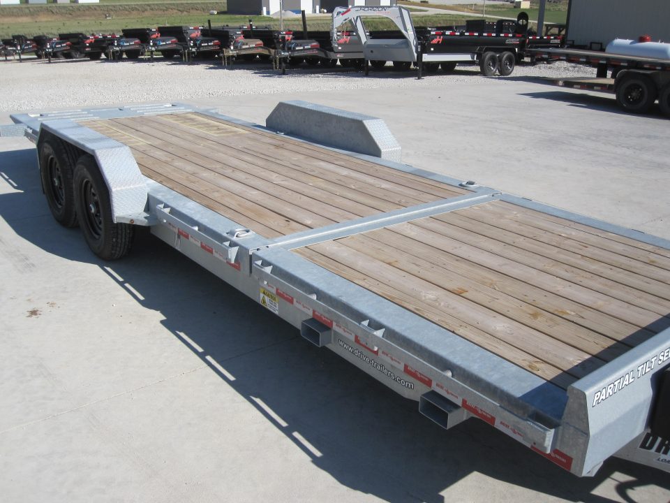 New 2026 Drive Trailers 83x22 Galvanized Lo-Pro Tilt Trailer