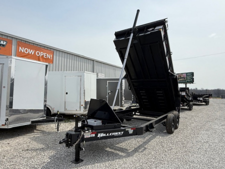 New Hillcrest Dump 7x16 14k 2' BP W/ HD Tube Ramps