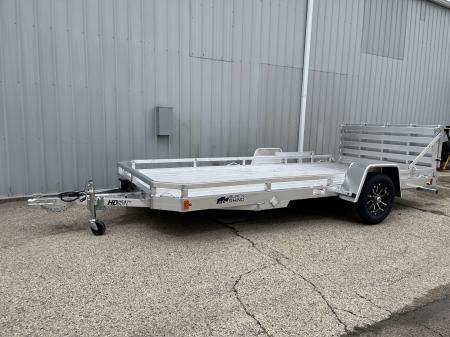 New 2026 Black Rhino Aluminum 81 x14' LPS8114A Low Profile w/ Bi-Fold Gate & Brakes (ATV / UTV / Side by Side) Utility Trailer