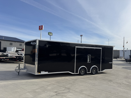 New NEW 2026 Formula ALUMINUM 8.5x24 +V, 7’ TALL, WHITE Interior, QUALITY Enclosed Rear Ramp Car Hauler Cargo Trailer
