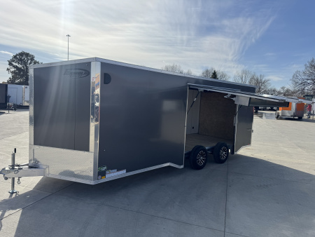 New NEW 2026 Formula ALUMINUM 8.5x22 +V, 7’ TALL, WHITE Interior, QUALITY Enclosed Rear Ramp Car Hauler Cargo Trailer