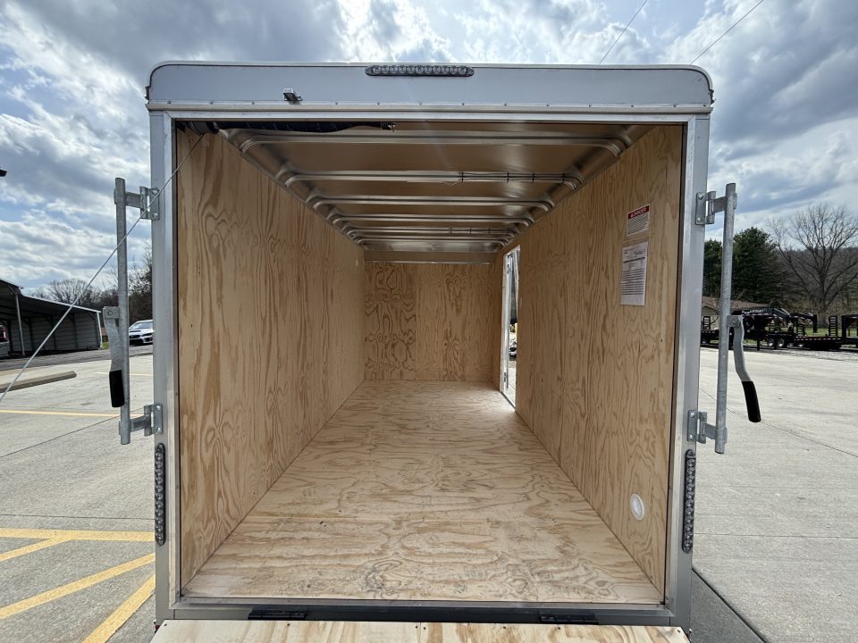 New 2026 Car Mate Trailers 7x14 Sportster HD Enclosed Trailer - Crystal White w/ Ramp - 7000# GVWR