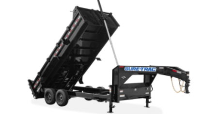 New 2026 Sure-Trac 7 x 16 HD 16K Gooseneck Low Profile Telescopic Dump Trailer