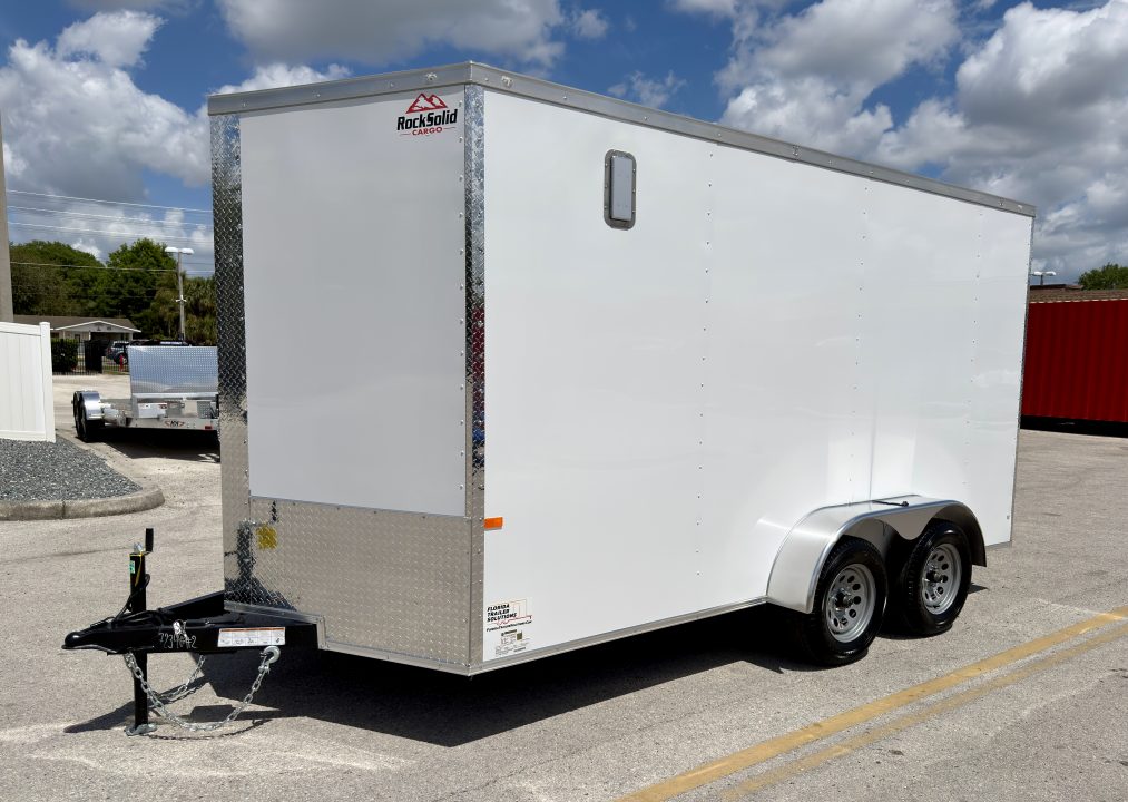 New 2026 Rock Solid Cargo 7x14 7K Rear Ramp Door Cargo / Enclosed Trailer