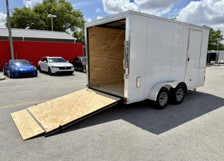 New 2026 Rock Solid Cargo 7x14 7K Rear Ramp Door Cargo / Enclosed Trailer