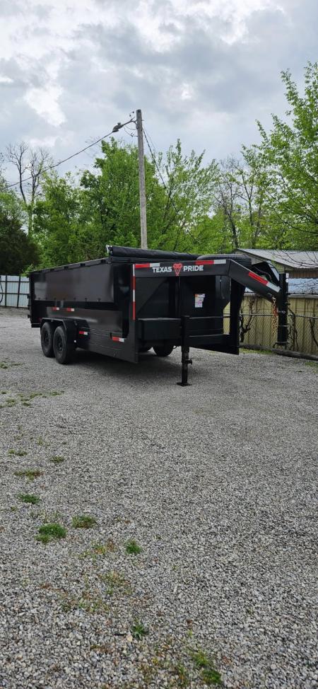 New 2026 Texas Pride Trailers Gooseneck 7x16x4 Tandem Axles Dump Trailer-Upgrades!!