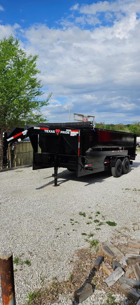 New 2026 Texas Pride Trailers Gooseneck 7x16x4 Tandem Axles Dump Trailer-Upgrades!!