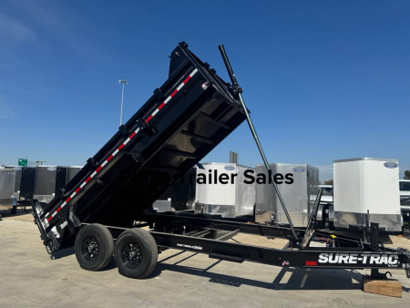 New 2025 Sure-Trac 7X14 TELESCOPIC DUMP Dump Trailer PRO SERIES DUMP FACTORY CLOSEOUT ONLY AVAILABLE!